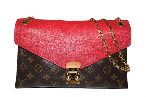 lv monogram with red|authentic louis vuitton monogram bag.